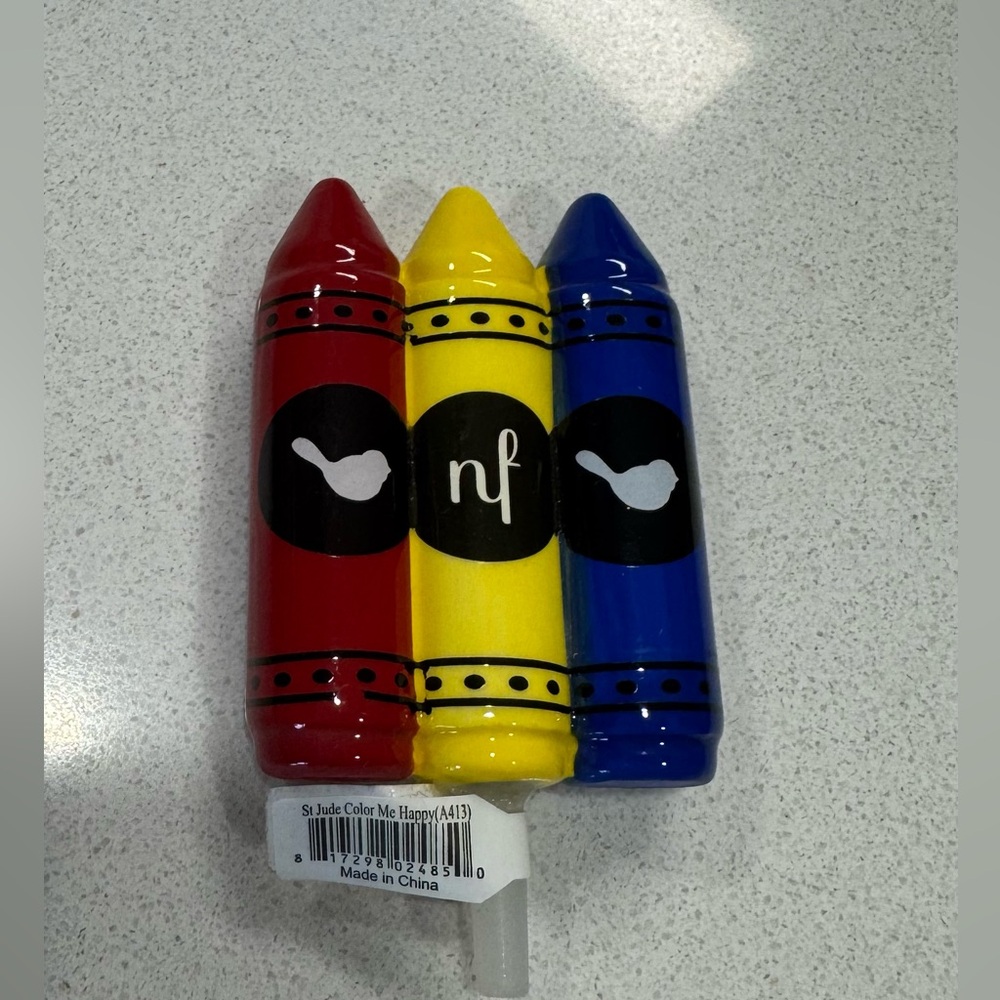 🆕 Nora Fleming • ✨RETIRED • St. Jude mini #9: ‘Color Me Happy’ crayons l